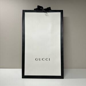 Gucci | Gift Bag | Black/White | H15 x W9 x D5.5 inch